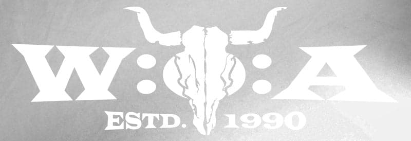 W:O:A - Heckscheibenaufkleber - Weiß