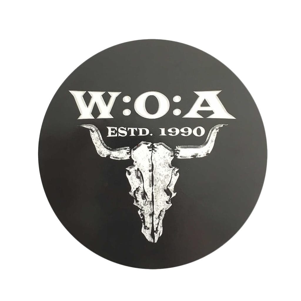 W:O:A - Aufkleber - Schwarz rund