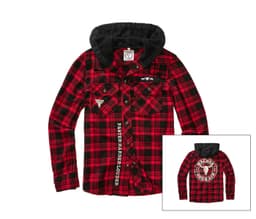 W:O:A - Checkshirt Hood red – Bild 1
