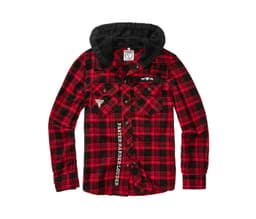 W:O:A - Checkshirt Hood red – Bild 2