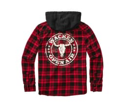 W:O:A - Checkshirt Hood red – Bild 3