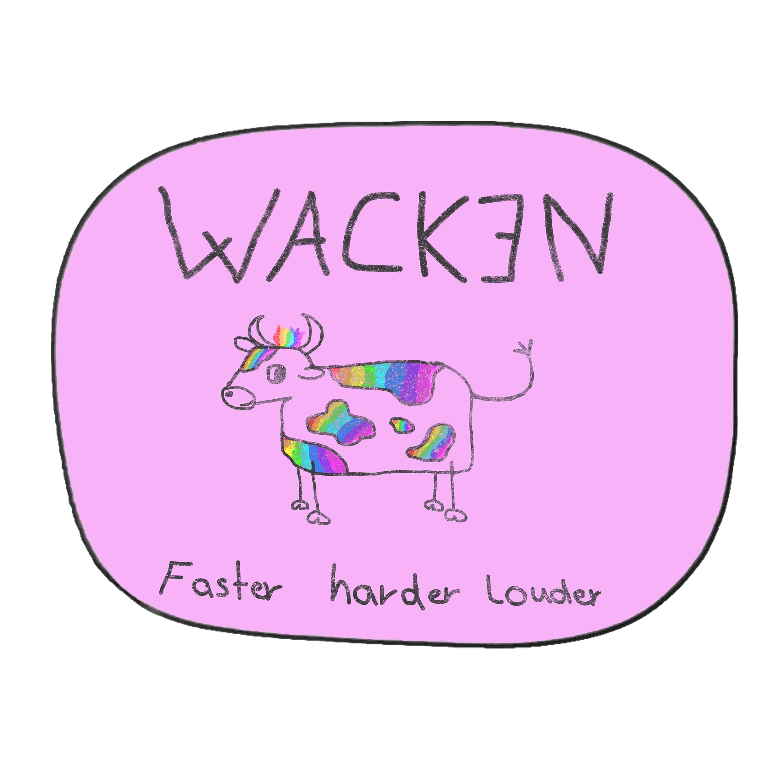 W:O:A - Auto-Sonnenschutz - Rainbow Cow