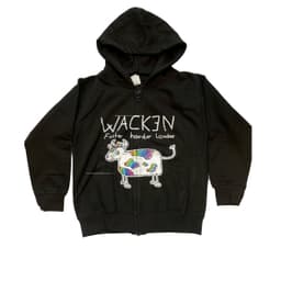 W:O:A - Kids HoodZip - Rainbow Cow black – Bild 2