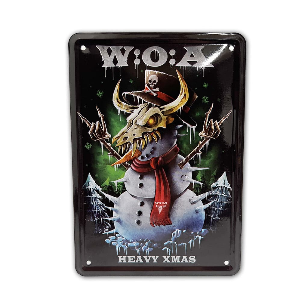 W:O:A - Metallpostkarte - Snowman