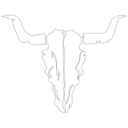 W:O:A - Outdoor Car Sticker - Bullhead - Big - White – Bild 1