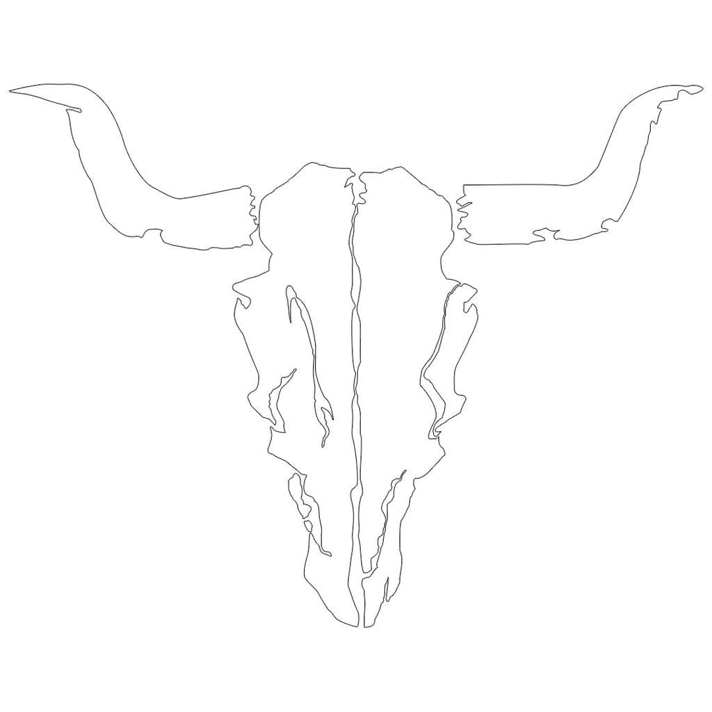 W:O:A - Outdoor Car Sticker - Bullhead - Big - White