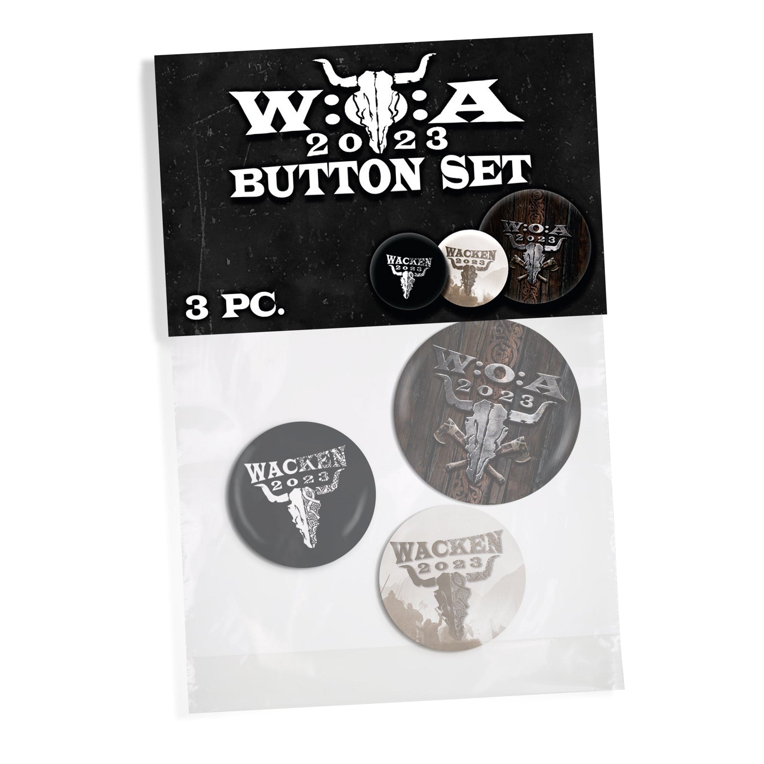 W:O:A - Button 3er Set - 2023