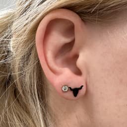 W:O:A - Ohrstecker 2er Set - Bullhead schwarz – Bild 2