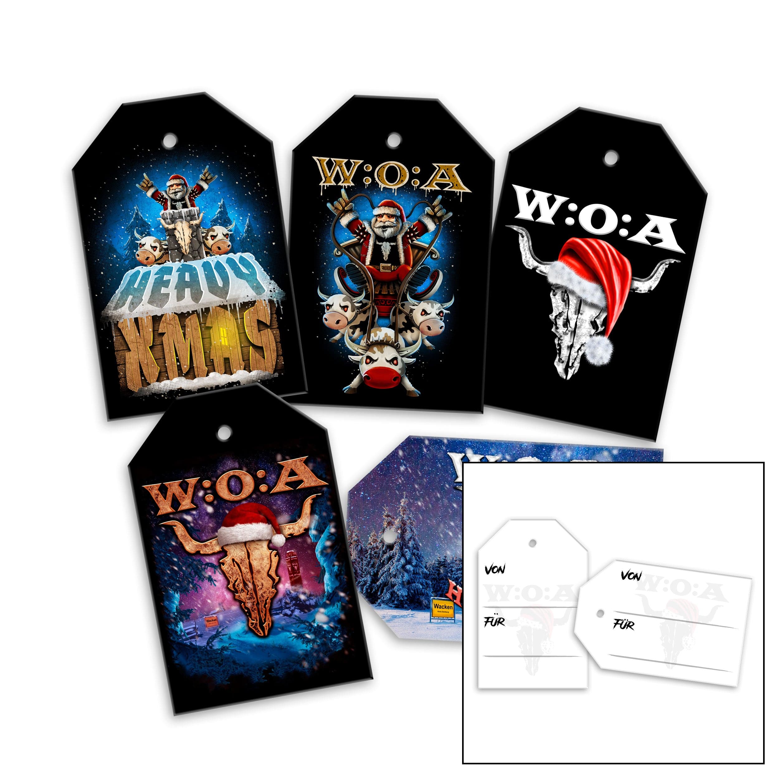 W:O:A - Geschenkeanhänger 5er Set - XMAS