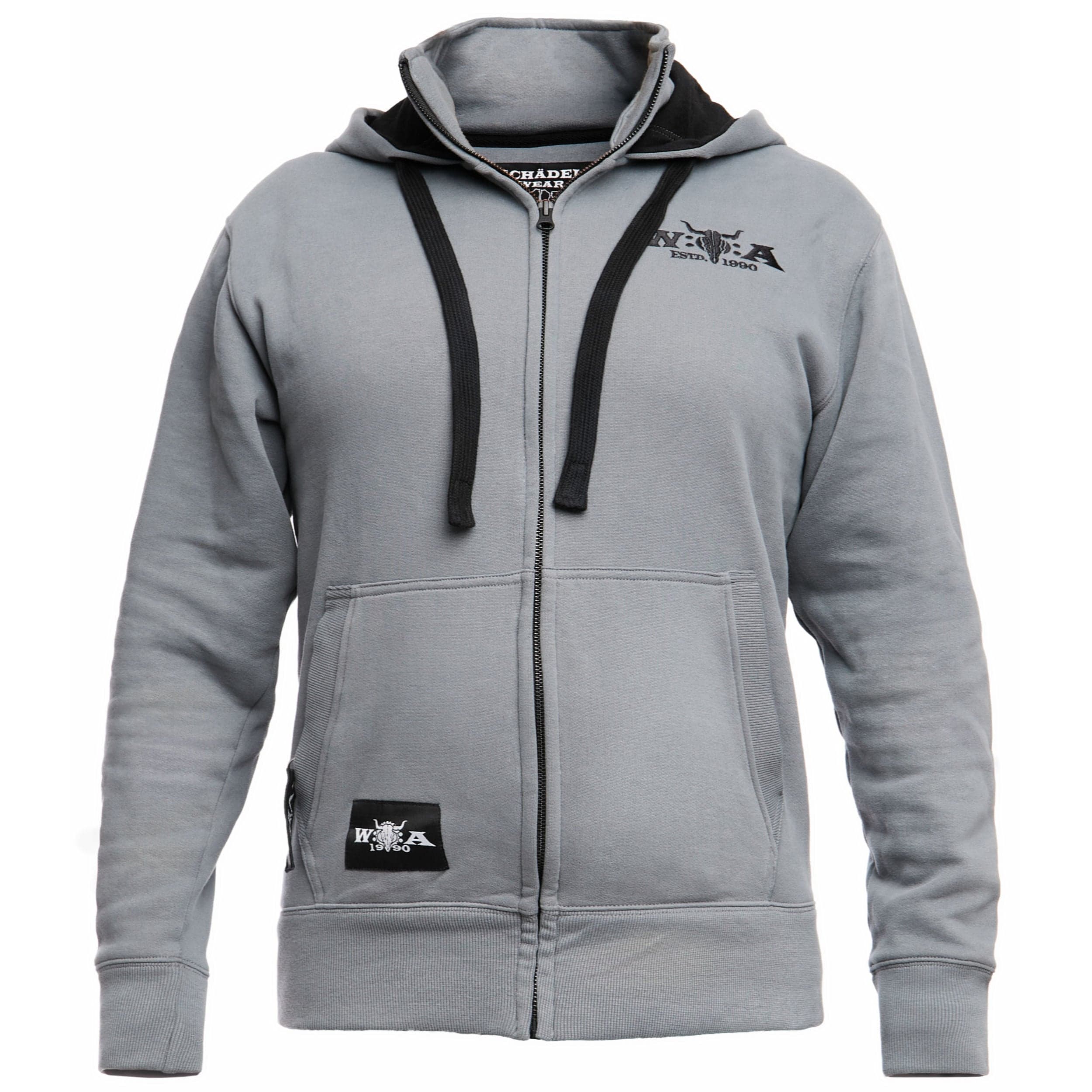 W:O:A - HoodZip - Sticklogo Grau