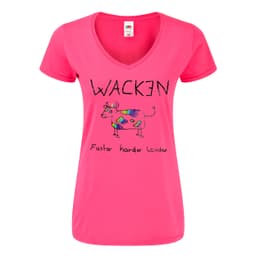 W:O:A - Girlie V-Neck - Rainbow Cow – Bild 2