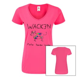 W:O:A - Girlie V-Neck - Rainbow Cow – Bild 1