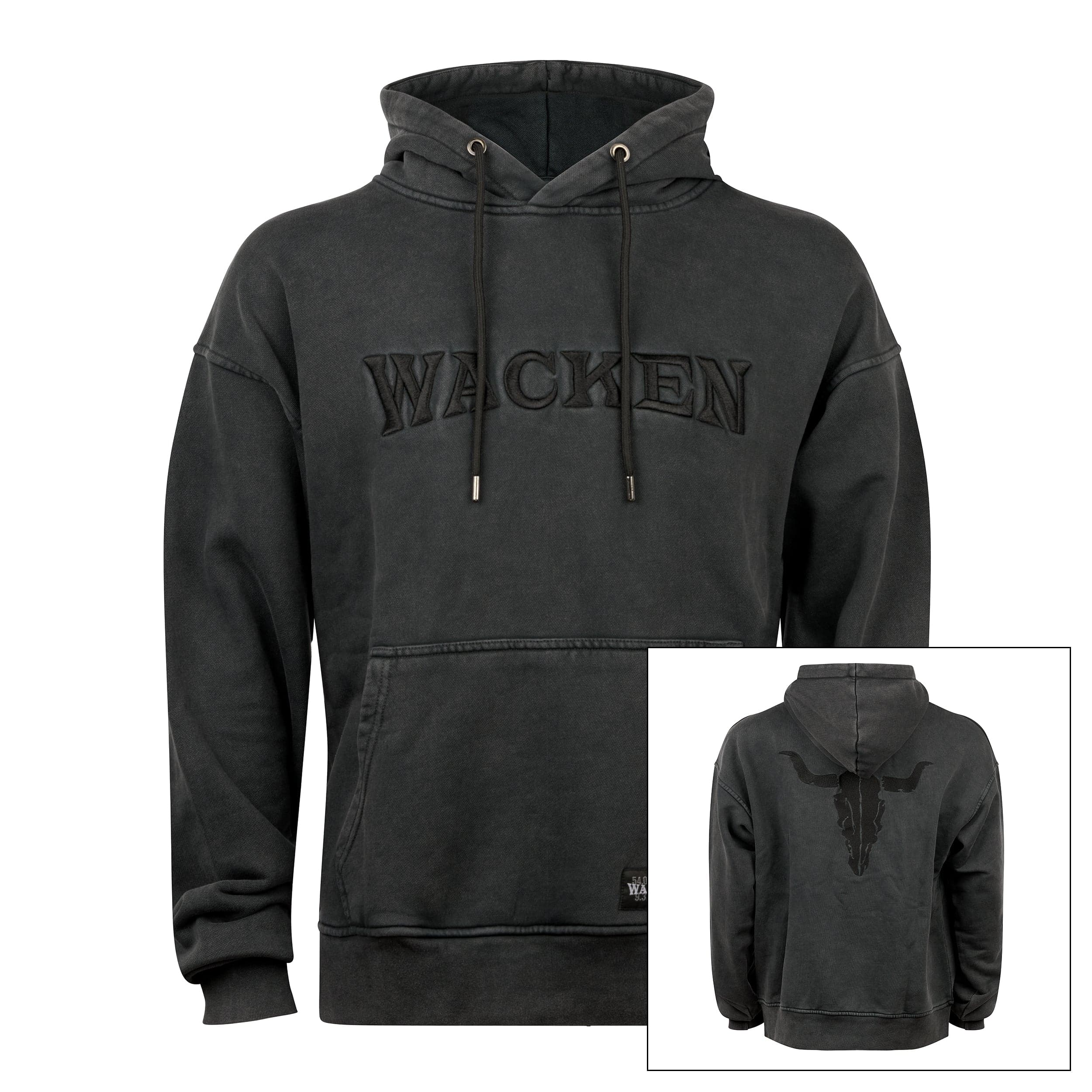 W:O:A - Oversized Hoodie - washed black