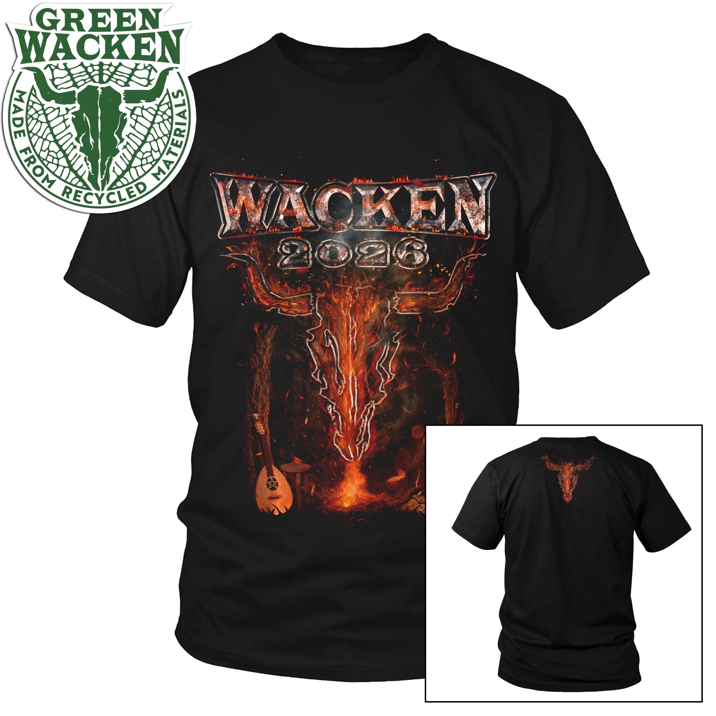 W:O:A - T-Shirt - Molten Skull